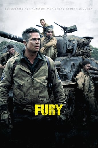 In the last months of World War II, as the Allies make their final push in the European theatre, a battle-hardened U.S. Army sergeant named 'Wardaddy' commands a Sherman tank called 'Fury' and its five-man crew on a deadly mission behind enemy lines. Outnumbered and outgunned, Wardaddy and his men face overwhelming odds in their heroic attempts to strike at the heart of Nazi Germany.